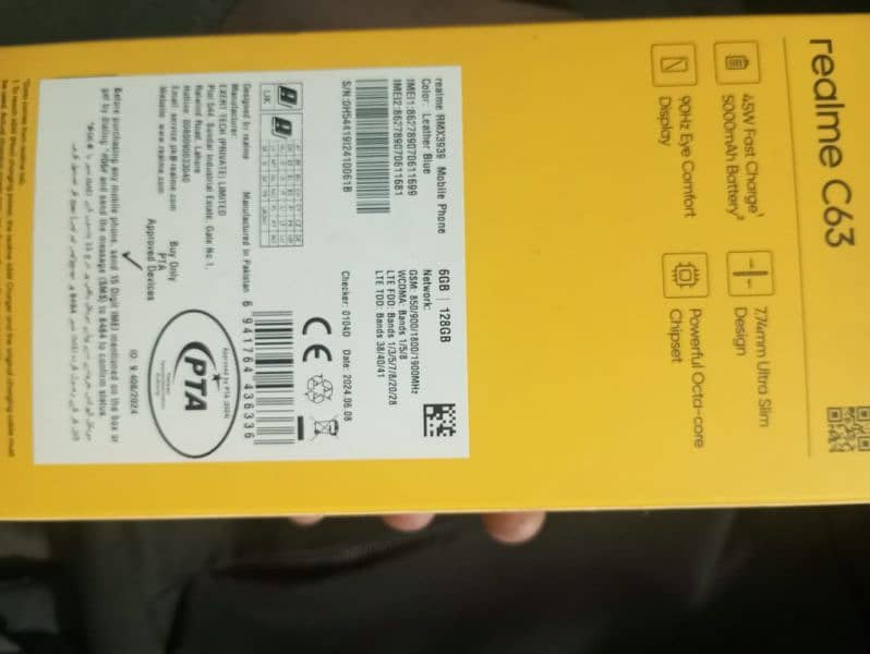 Realme C63 in new condition for sale 9