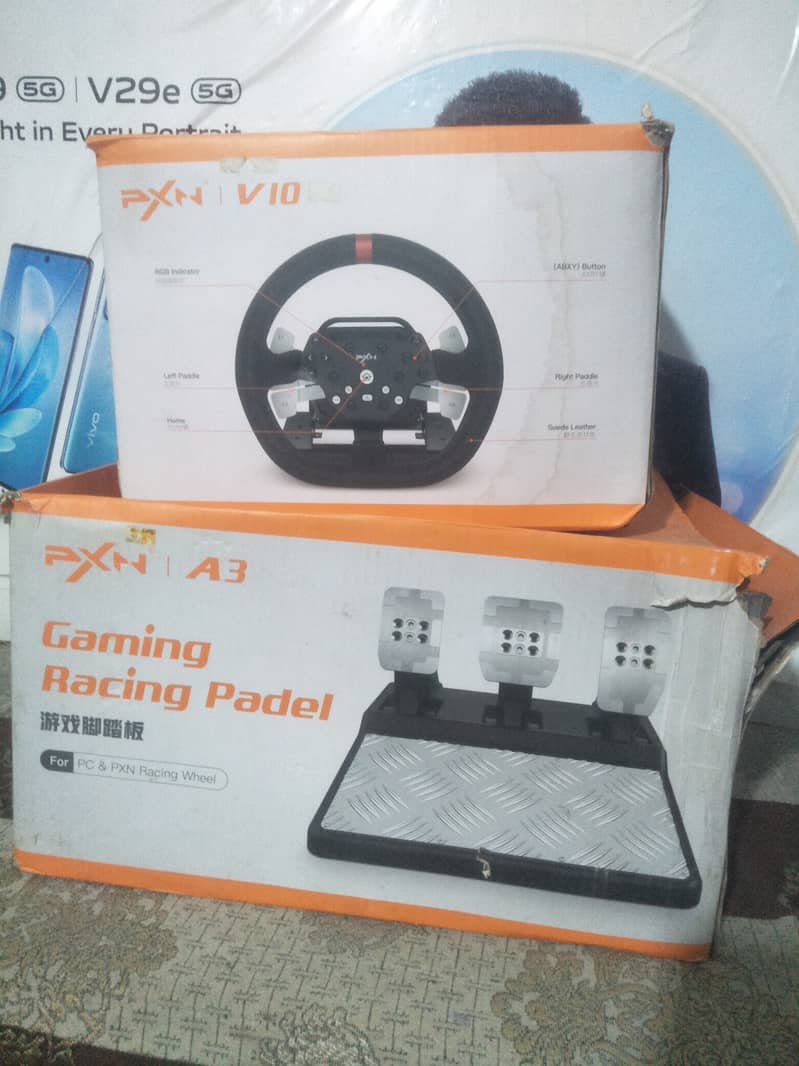 PXN V10 Steering Wheel With Gear Box 5