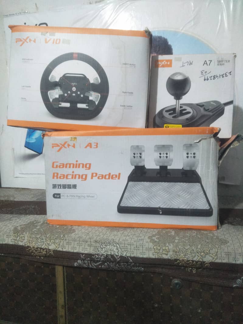 PXN V10 Steering Wheel With Gear Box 6