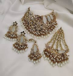 Handmade turkish work with stone complete bridal set. . . .