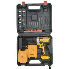 21V Cordless Drill With Hammering Box and Toolkit