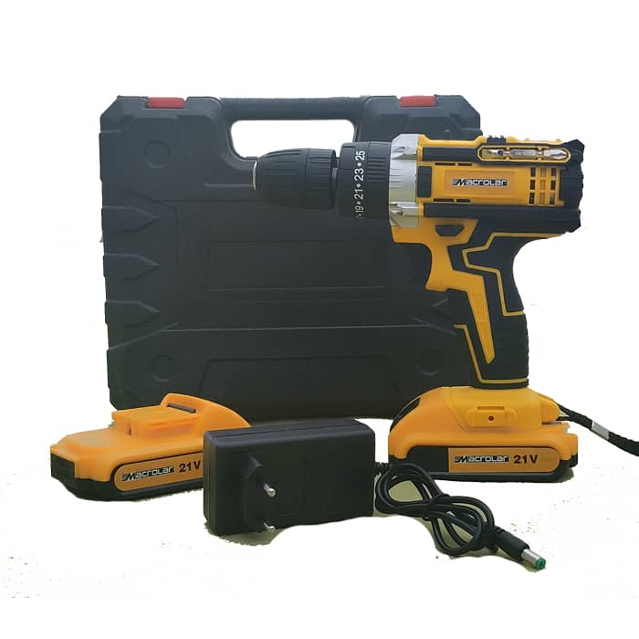 21V Cordless Drill With Hammering Box and Toolkit 1