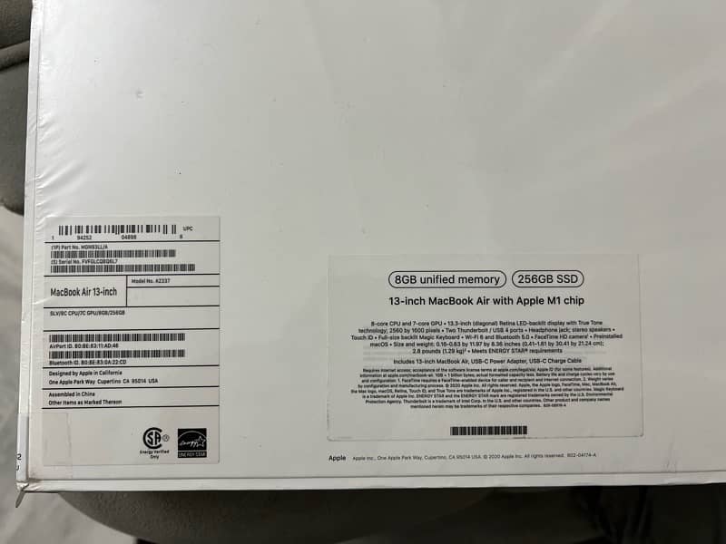 Macbook Air M1 8/256 Pin Pack Non Active 3