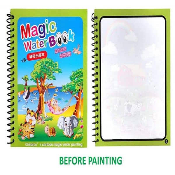 Magic Water Book Painting Drawing Coloring Board & Magic Water Pen 1