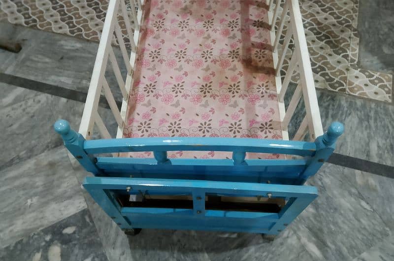 Imported Baby Wooden swing Cot 6