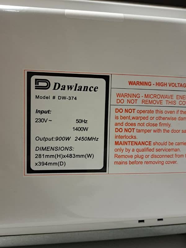 Dawlance Microwave 2