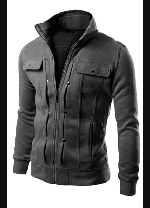 Mexican Style jacket fleece for Men Charocal 0