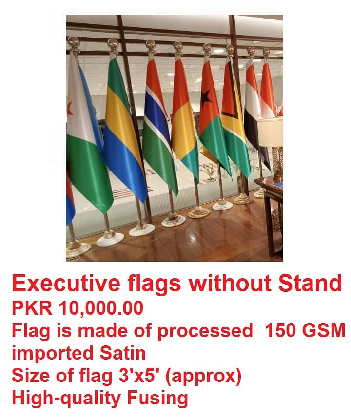 Indoor office Flag with Steel floor stand Pole, logo table flag + pole 13