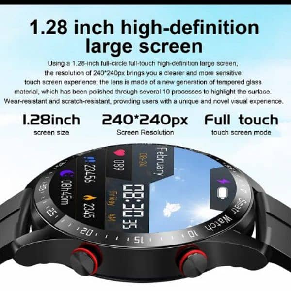 ECG+PPG Bluetooth Call Smart Watch Men Laser Health Blood 3