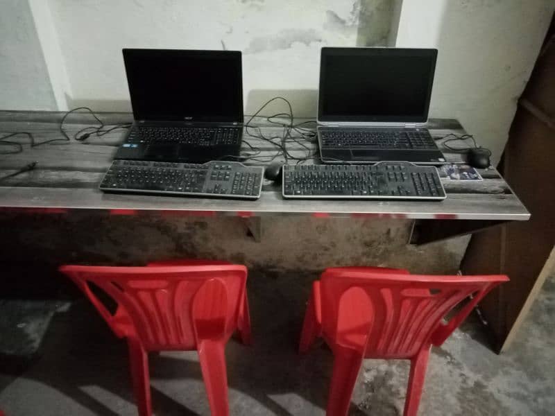 computer lab with 10 laptops, projector, chairs, computer table 3