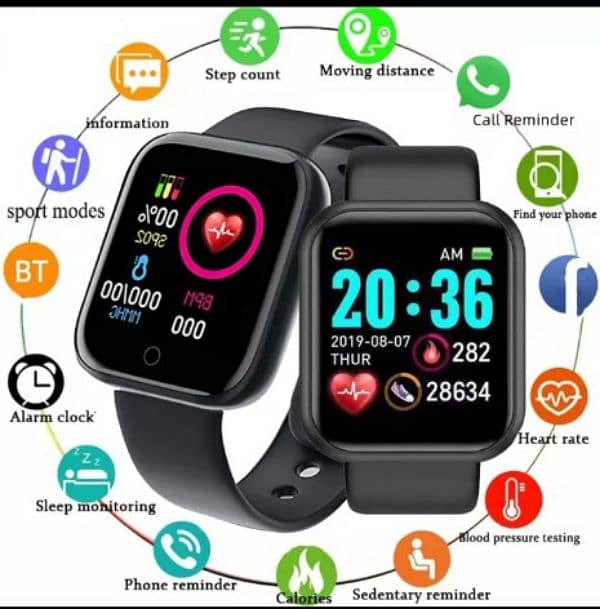 Music Control Smart Watch Men Women Calories Fitness 12