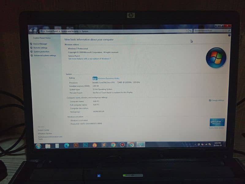 HP 530 Intel(R) Core(TM) Duo CPU T2400 @1.83 Ghz (2GB RAM, 500GD HDD) 1