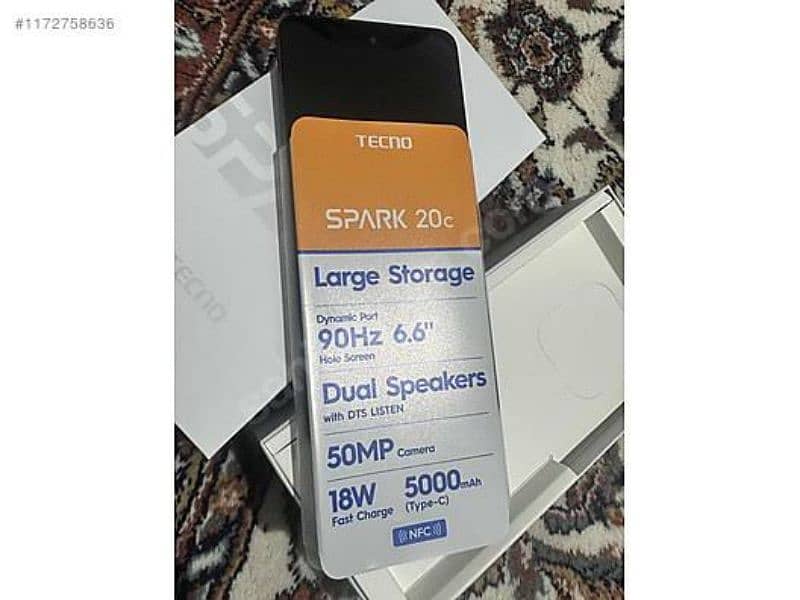 Tecno spark 20c complete accessory whet complete box 6