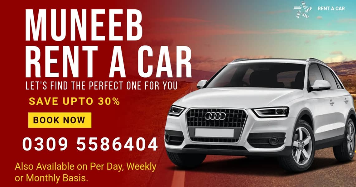 Rent a car 24/7 - Car Rental- Car Booking - Rent Service in Lahore 0