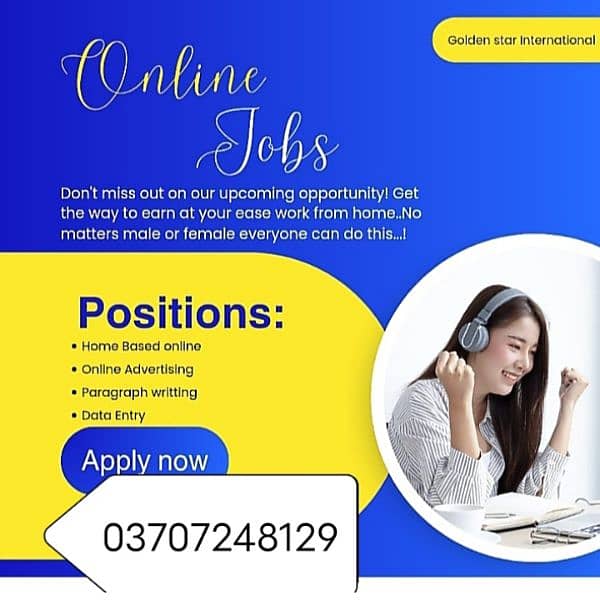 online jobs/full time/part time/simple typing jobs for boys and girls 0