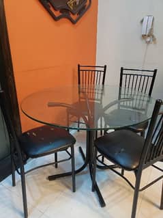 4 chair round dining table