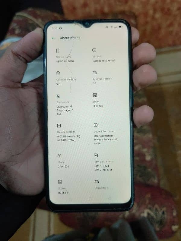 Oppo a5 2020, 3 64 gb , 10/ 10 condition,  no repair 3