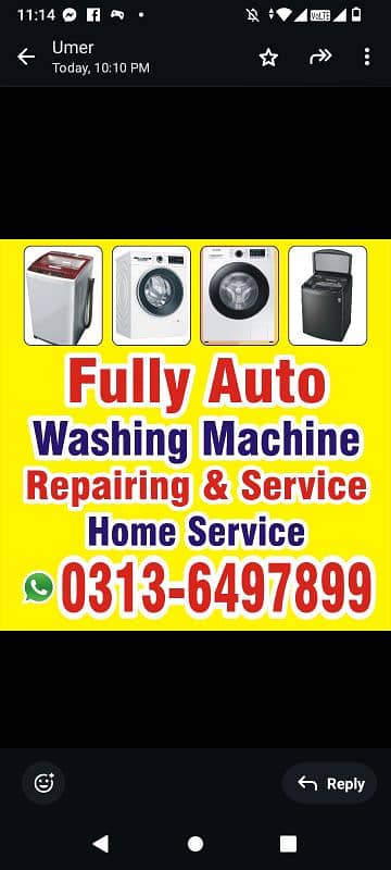 Fully auto washing machine Rapring and service 24/7 cntct me 0