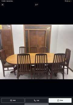 Dining table with 8 chairs