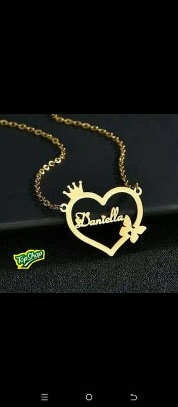 gold plated name locket 18