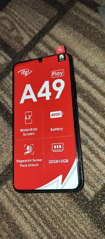 itel a49 play 10by10 condition with box and charger 10