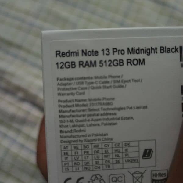 Redmi note 13 pro (12gb ram 512gb storage) 0