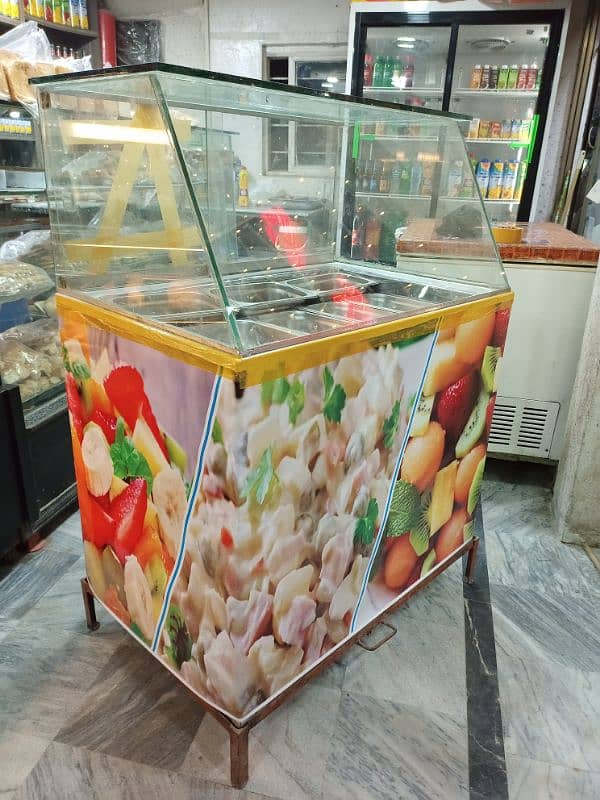 russian salad bar with utensils 2