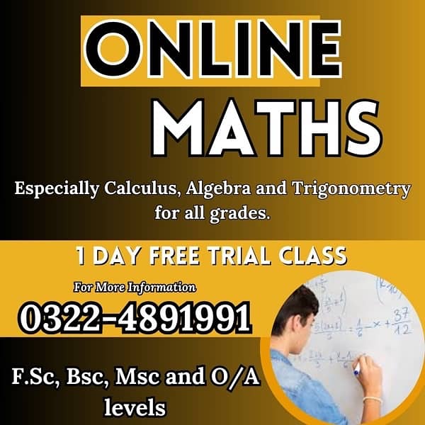 Online Maths Classes (WhatsApp: 0322-4891991) 0