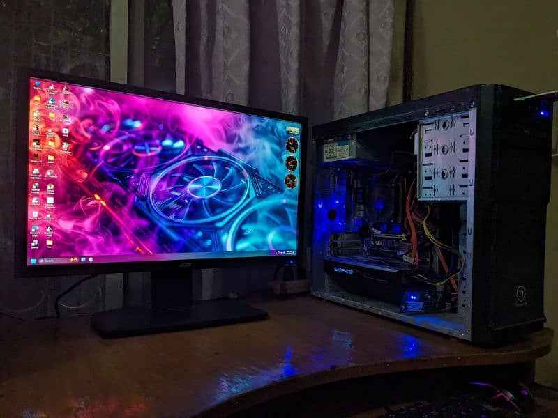 4th Gen gaming PC 27inch 2k led rx 470 5