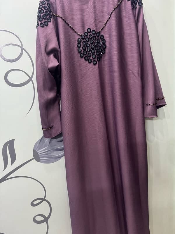 Zoom Fabric Hand Work Abaya 1