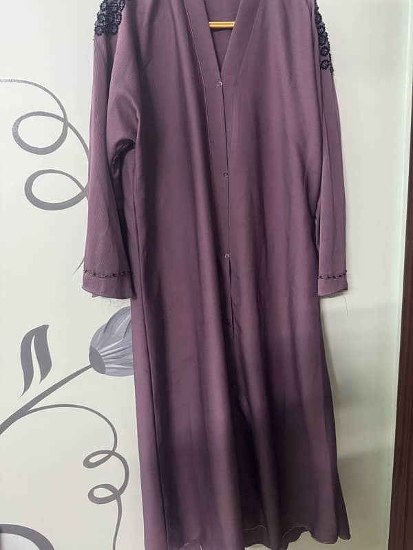 Zoom Fabric Hand Work Abaya 2