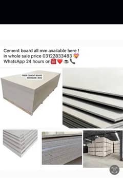 cement board sheets all mm available here in whole sale price