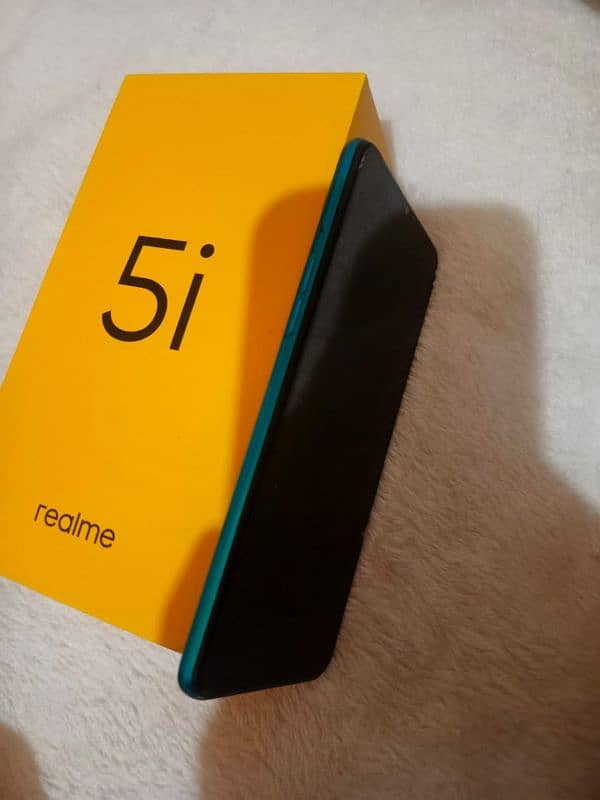 model Realme 5i mobile with box . . 1