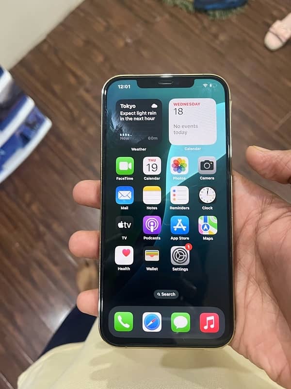 IPhone 12 Pro Max available with box 10/10 conditions with cable PTA 9