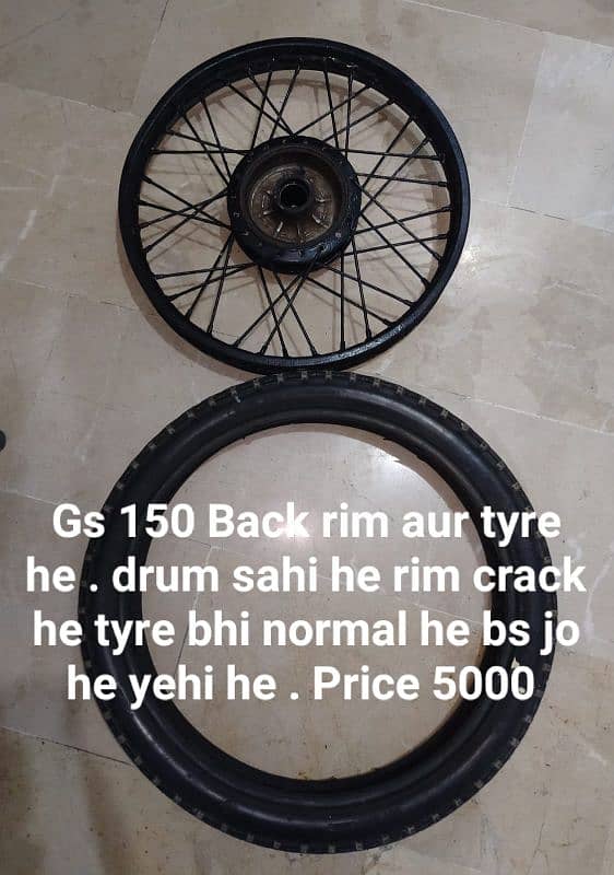 150 Tyre Battery aur parts used 5