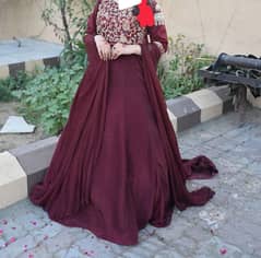 mahidevran Turkish maxi with flare sleeves and tail