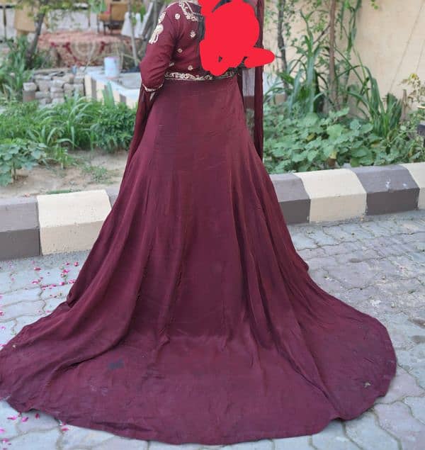 mahidevran Turkish maxi with flare sleeves and tail 1