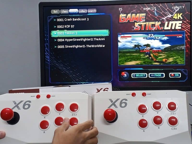 X6 GAME STICK DOUBLE WIRELESS ARCADE JOYSTICKS 13,000+games 0