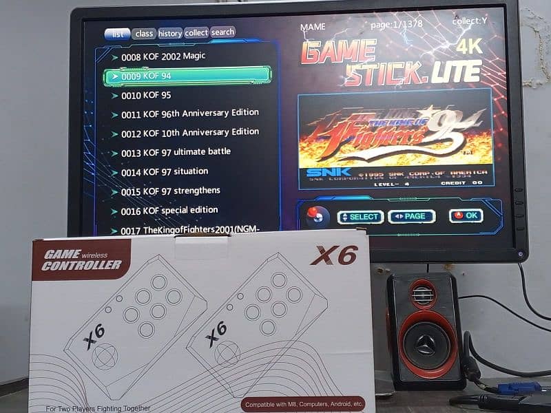 X6 GAME STICK DOUBLE WIRELESS ARCADE JOYSTICKS 13,000+games 1