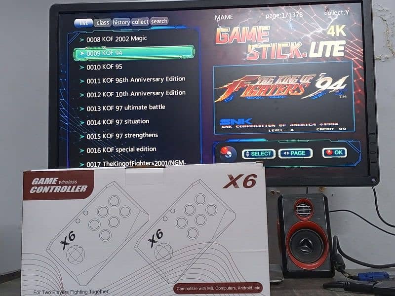 X6 GAME STICK DOUBLE WIRELESS ARCADE JOYSTICKS 13,000+games 6