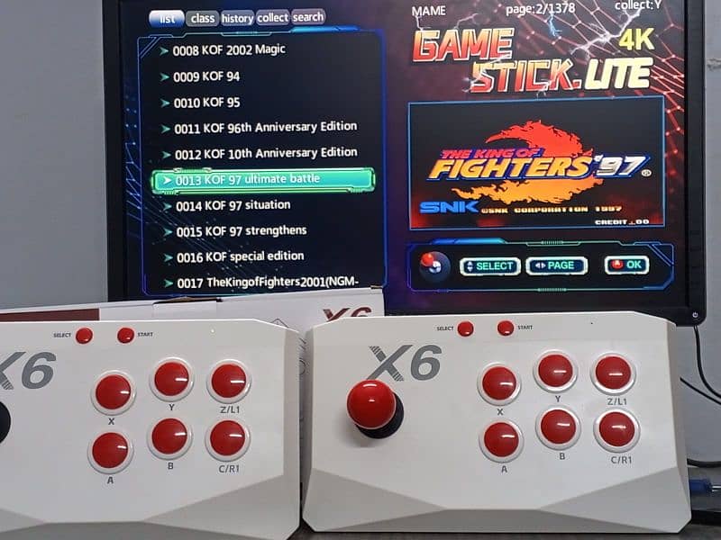 X6 GAME STICK DOUBLE WIRELESS ARCADE JOYSTICKS 13,000+games 11