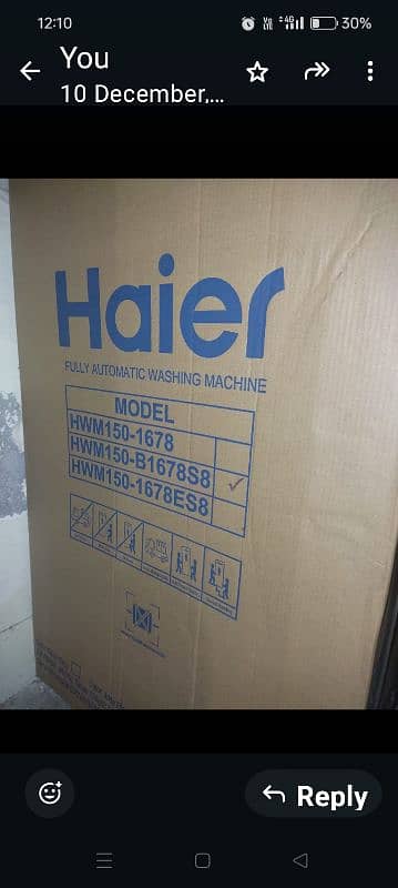 hair automatic washing machine model no. B 150 1678S8 2