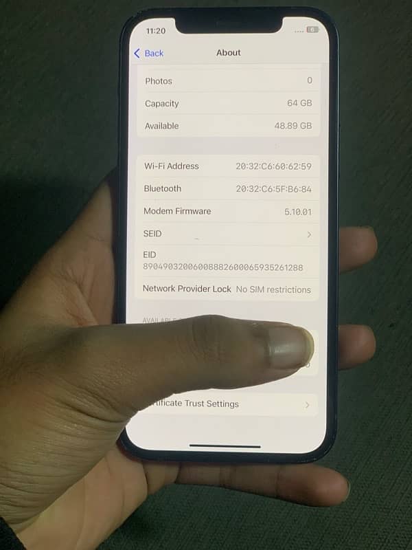 i Phone 12 Non PTA 64Gb Factory Unlocked 89%health 7