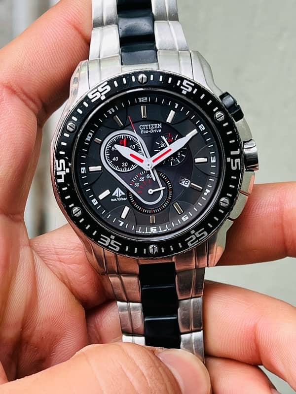 citizen eco drive chronograph japan made 4