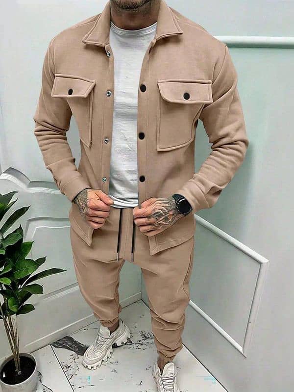 Double Pocket Jacket Style TrackSuit Available in Large size 0