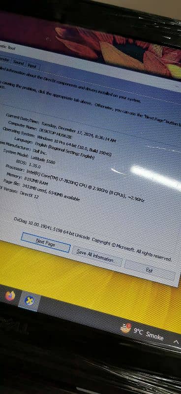 dell/i7/7th HQ/8/256/2gb grapic/15" 6