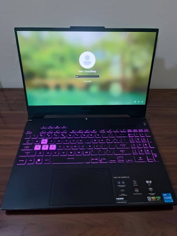 Asus Tuf f15 gaming laptop i5 12th gen, rtx 3050, 32gb ram, 512 ssd 1