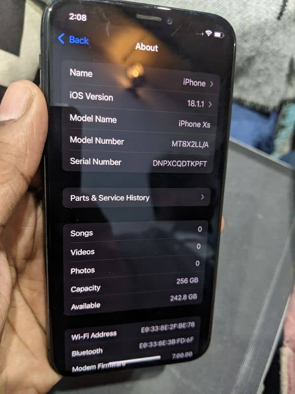 iphone xs 256 gb non pta 100 per battery 5