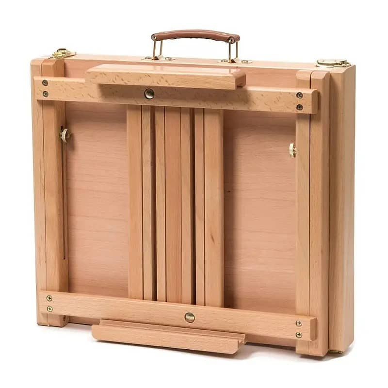 Wooden Table-Top Easel With Storage Box (Beech Wood) 1