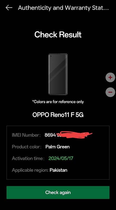 Oppo reno 11f 9.5/10 8